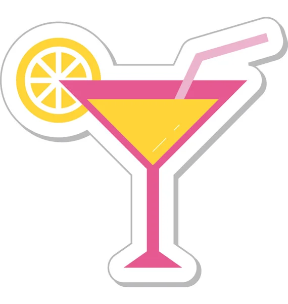 Cock Tail Vector Icon — Stock Vector