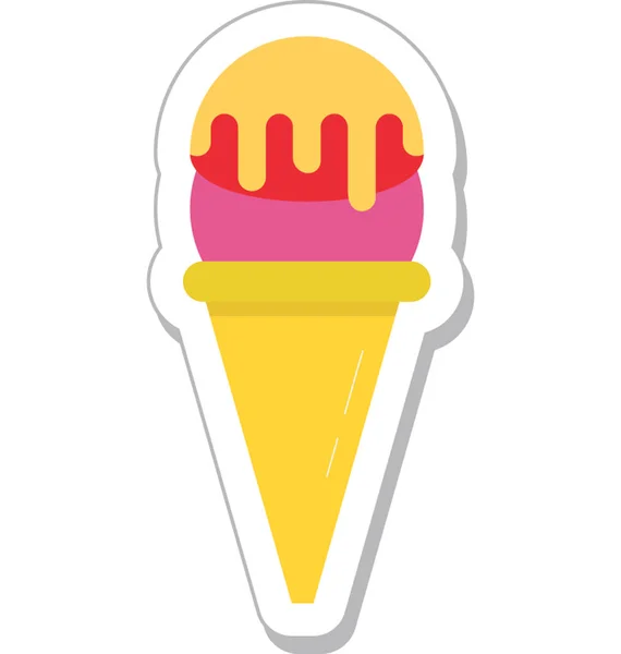 Cono Hielo Vector Icono — Archivo Imágenes Vectoriales