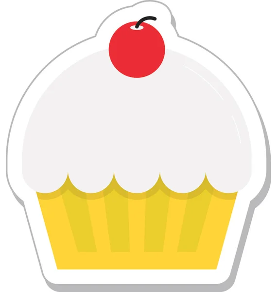 Tasse Kuchen Vektor Symbol — Stockvektor