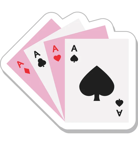 Poker Kort Vektor Icon — Stock vektor