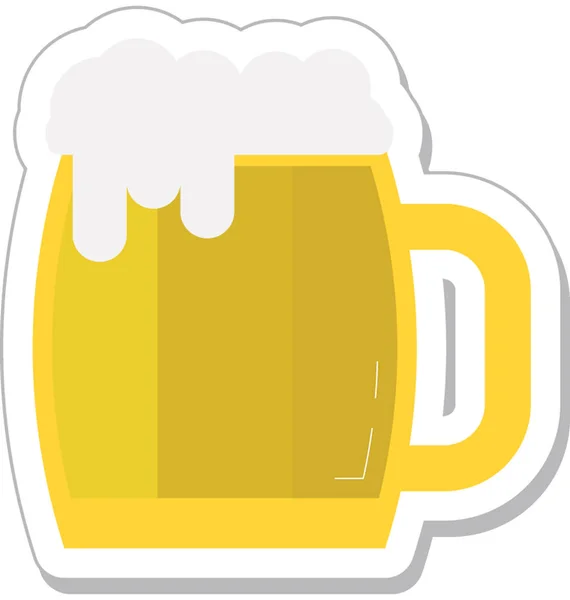 Beer Mug Vector Icon — Stock Vector