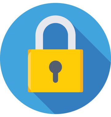 düz vektör simgesini kilitle