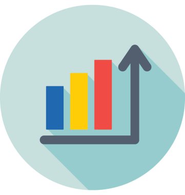 Büyüme grafik vektör simgesi