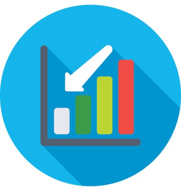 Kaybı grafiği vektör simgesi