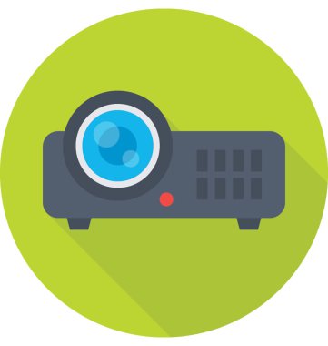 Projektör düz vektör simgesi