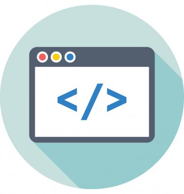 Düz vektör simgesi kodlanıyor