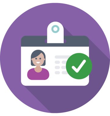 Öğrenci kartı vektör simgesi 