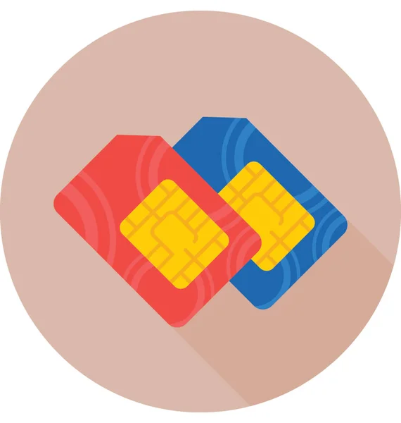 Sim Card Vector Icon — Stock Vector