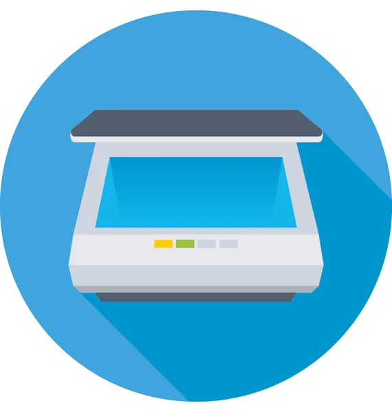 Icône Vectorielle Plate Scanner — Image vectorielle