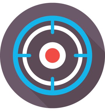 Odak düz vektör simgesi