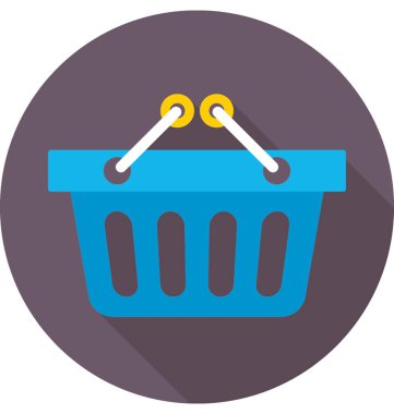 Sepet düz vektör simgesi