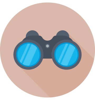 dürbünler düz vektör simgesi