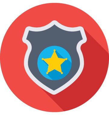 güvenlik düz vektör simgesi