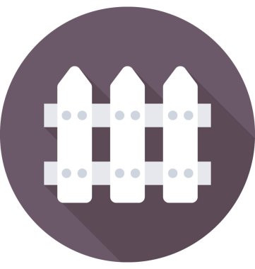 Çit düz vektör simgesi