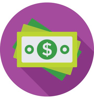 Kağıt para vektör simgesi