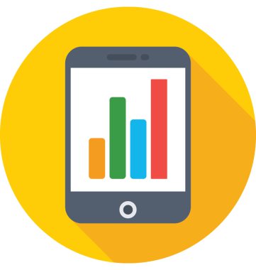 Mobil grafik vektör simgesi