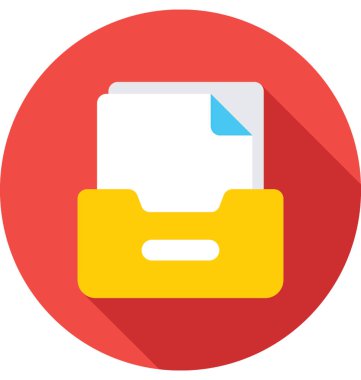 Dosyalar düz vektör simgesi