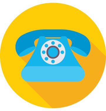 Retro telefon vektör simgesi