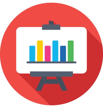 Grafik sunum vektör simgesi