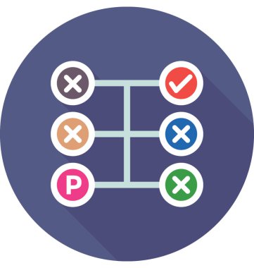 Doğru yanlış vektör simgesi