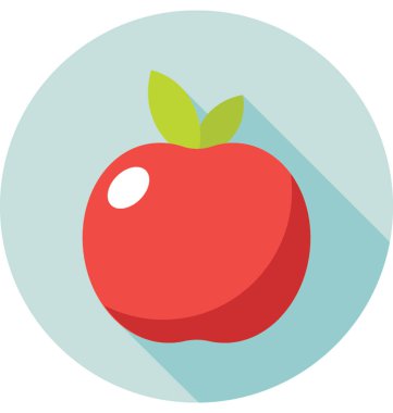Apple Düz Vektör Simgesi