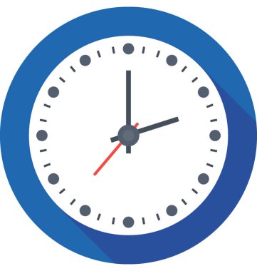 saat düz vektör simgesi