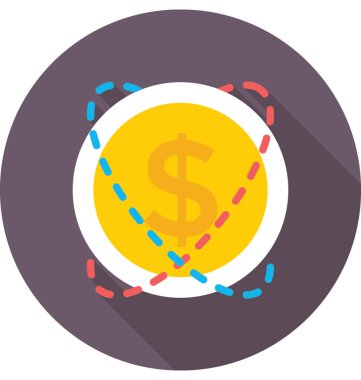 Dolar sikke vektör simgesi