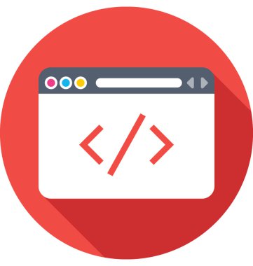 HTML kodlama vektör simgesi