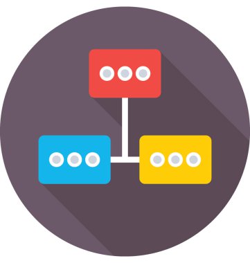 hiyerarşi düz vektör simgesi