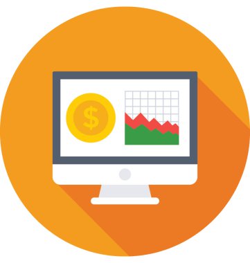 Çevrimiçi grafik vektör simgesi