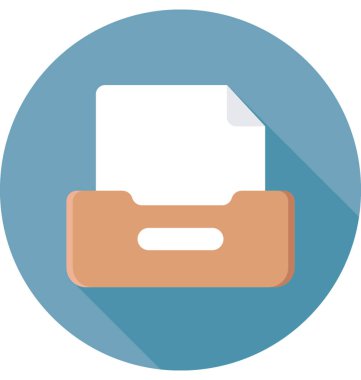 Dosyalar rafa vektör simgesi