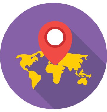 Harita konumu vektör simgesi