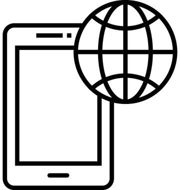 Mobil Internet vektör simgesi 