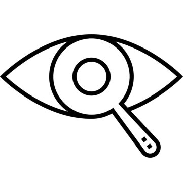 Büyüteç'i satırı vektör simgesi