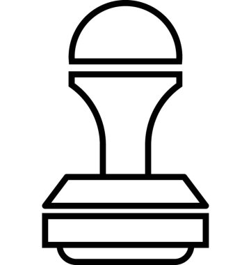 Damga satırı vektör simgesi