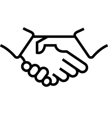 Ortaklık satırı vektör simgesi