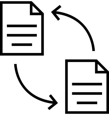 veri değişim vektör simgesi