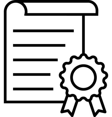 Lisans satırı vektör simgesi 