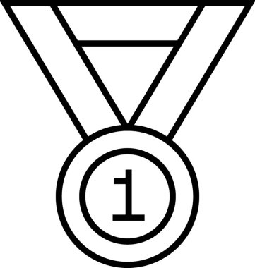 Ödülü satırı vektör simgesi 