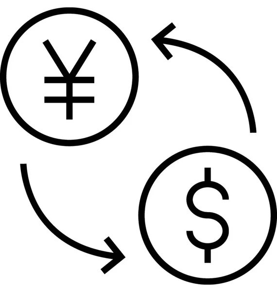 Para Değişimi Vektör Simgesi — Stok Vektör