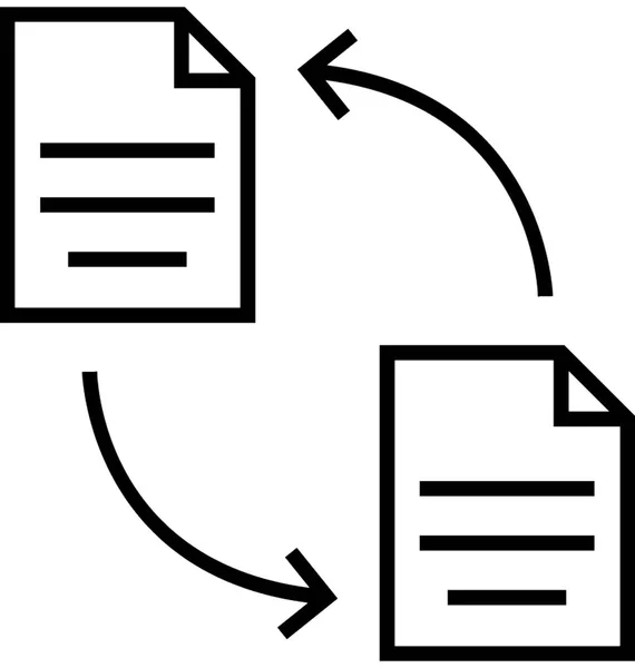 Ícone Vetor Troca Dados —  Vetores de Stock