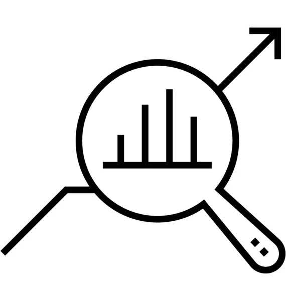 Rechercher Graphe Icône Vectorielle — Image vectorielle