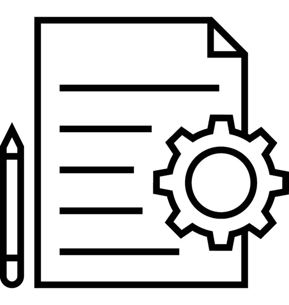Configurações Arquivo Vector Icon — Vetor de Stock
