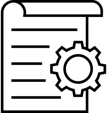 Dosya ayarları vektör simgesi 