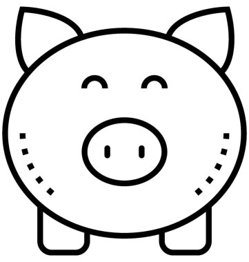 domuzcuk banka vektör simgesi