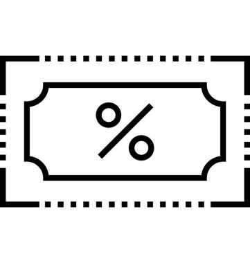 Yüzde satırı vektör simgesi 