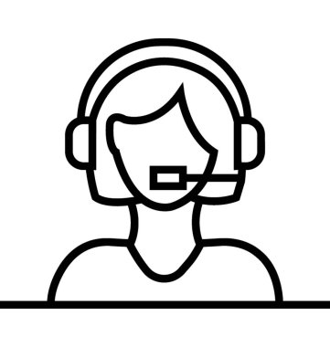 Müşteri temsilcisi vektör simgesi