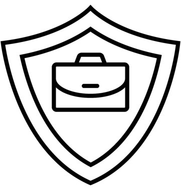 kalkan düz vektör simgesi 