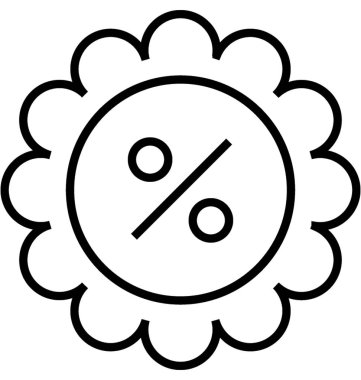 indirimli teklif vektör simgesi