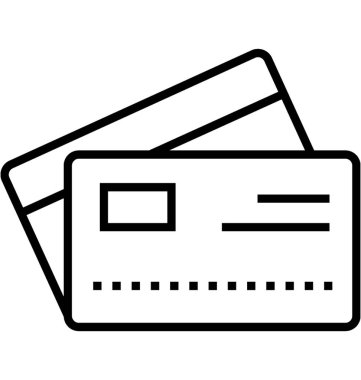 Kredi kartı vektör simgesi